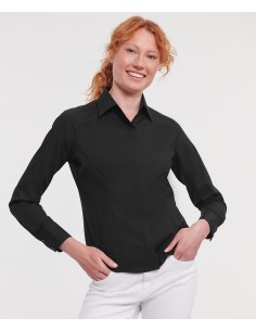 R-R-924F-0-Ladies L/S Poly-Cotton Easy Care Fitted Poplin Shirt 2